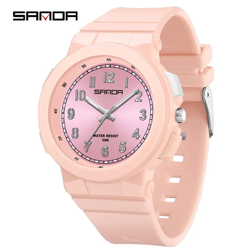 Sanda Pink Quartz Watch for Students - Image 13