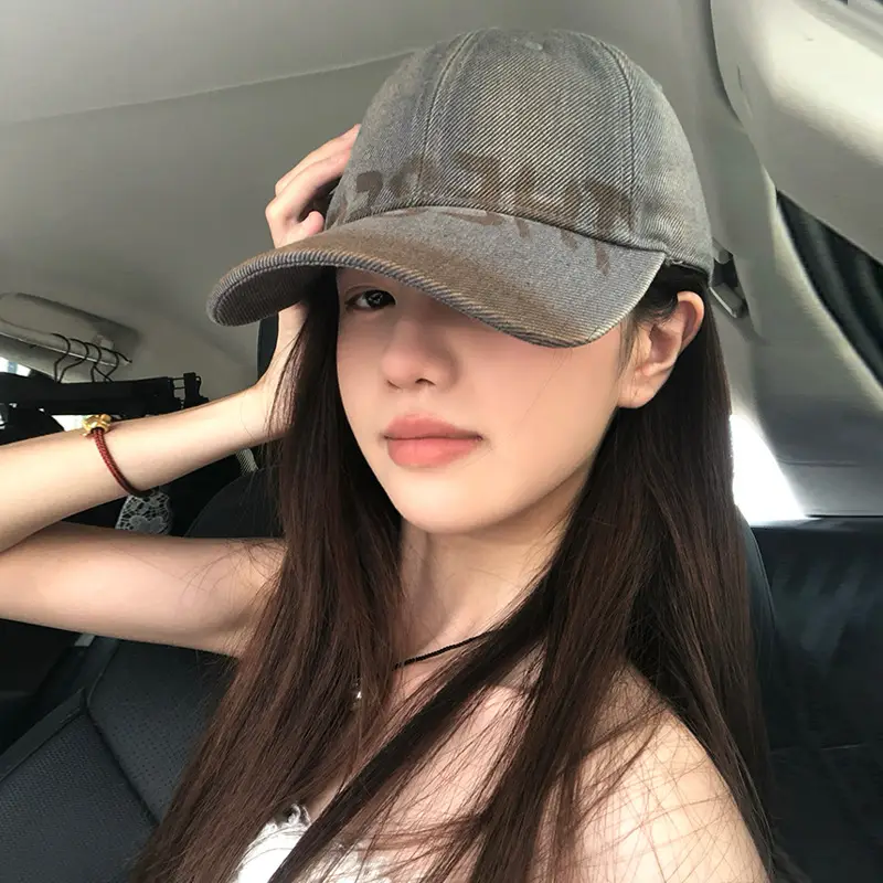 American Style Retro Washed Old Letter Baseball Cap for Men - Image 10
