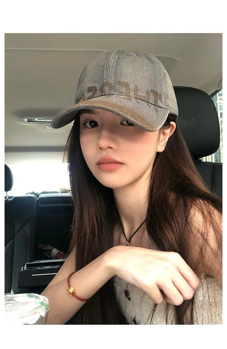American Style Retro Washed Old Letter Baseball Cap for Men — feature 11