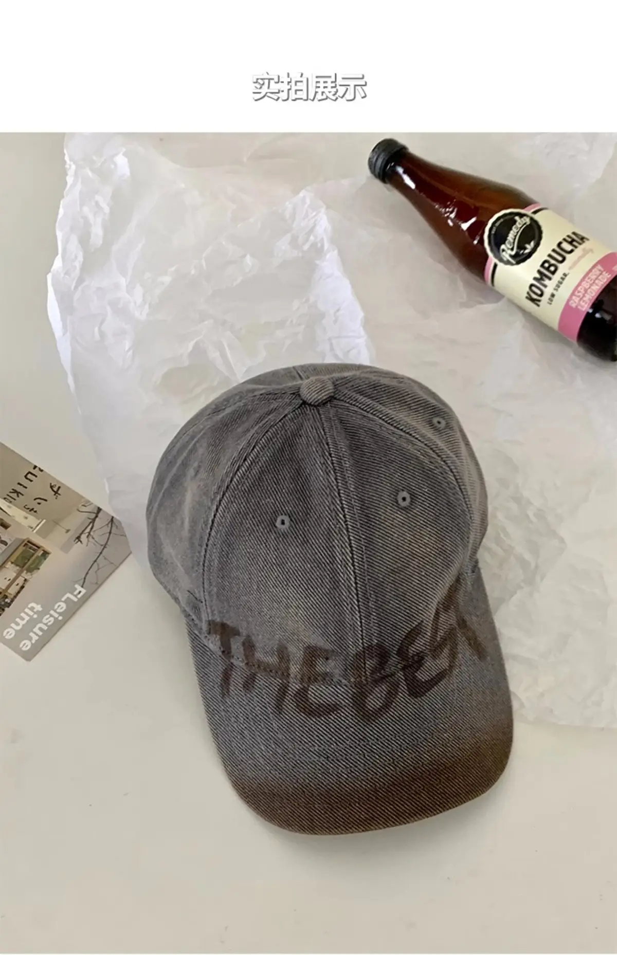 American Style Retro Washed Old Letter Baseball Cap for Men — feature 14
