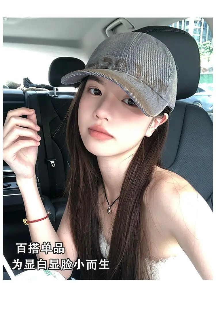 American Style Retro Washed Old Letter Baseball Cap for Men — feature 4