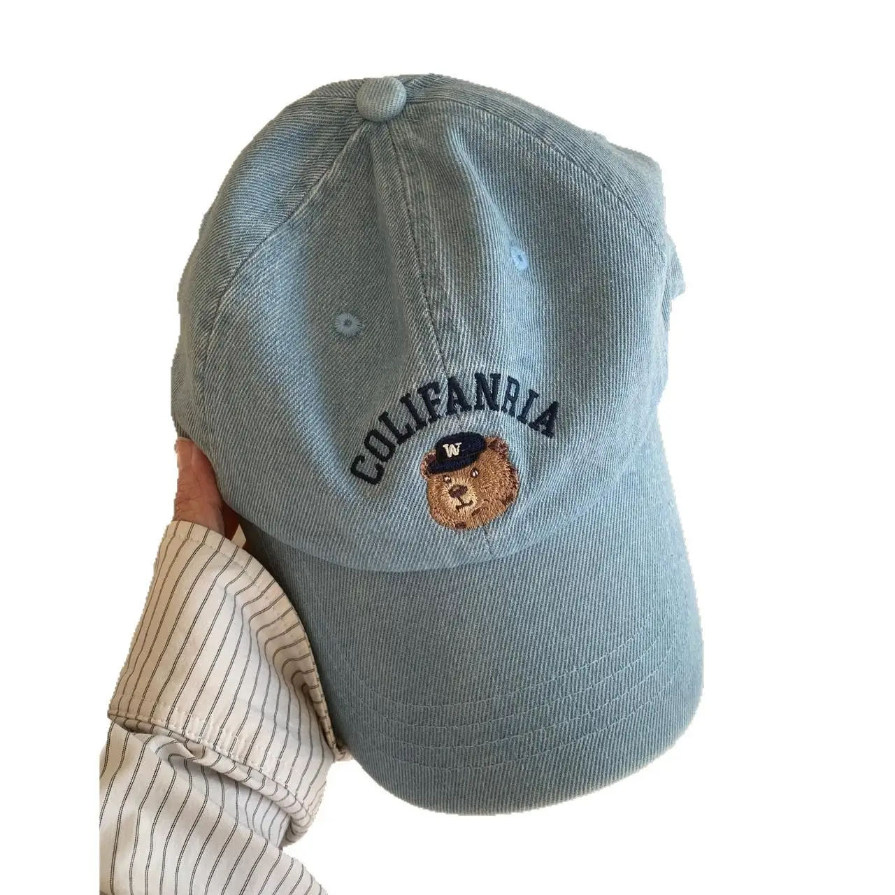 Cute Bear Embroidered Baseball Cap Small Korean Style - Image 11