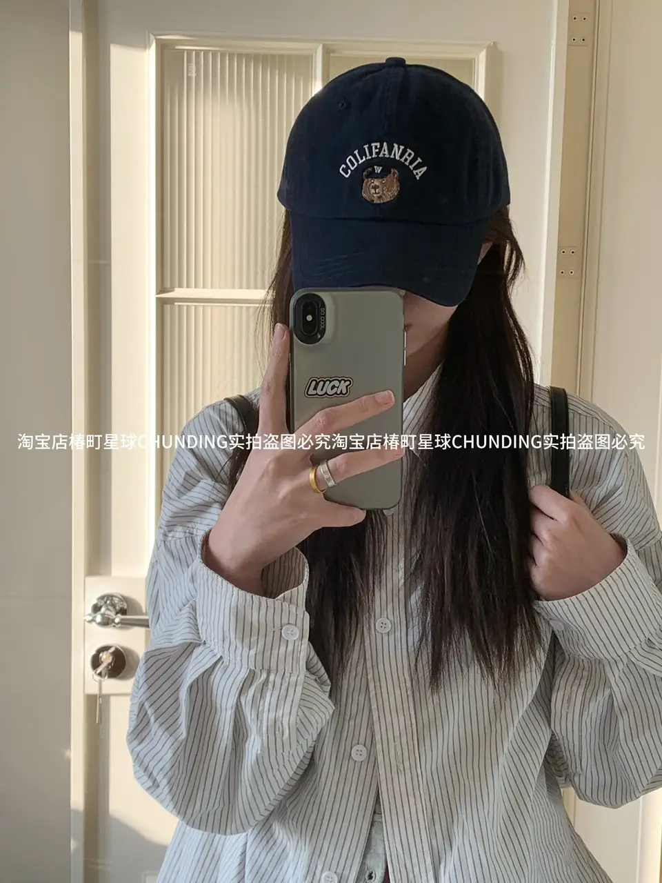 Cute Bear Embroidered Baseball Cap Small Korean Style — feature 5