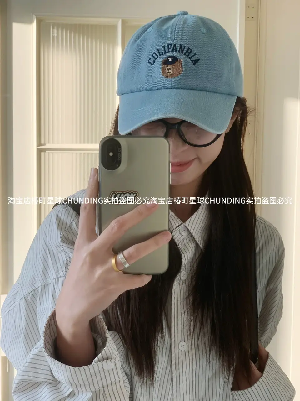 Cute Bear Embroidered Baseball Cap Small Korean Style — feature 6