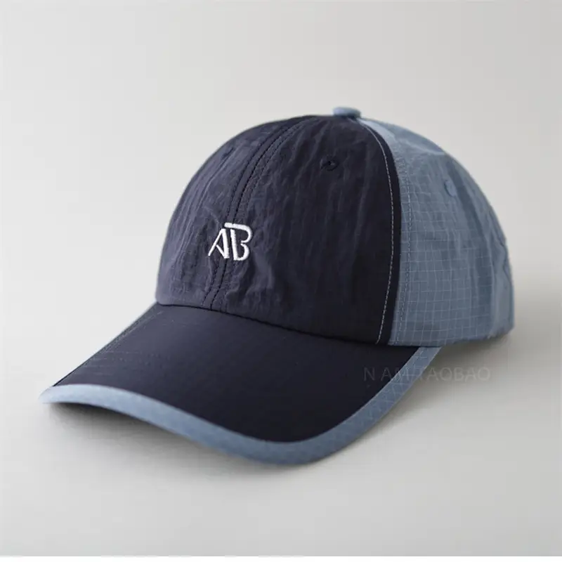 Men Green Baseball Cap with Logo, Quick-Drying, Summer Wear