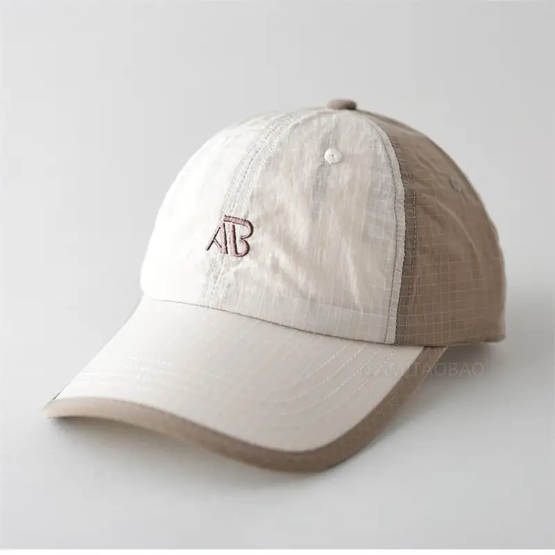 Men Green Baseball Cap with Logo, Quick-Drying, Summer Wear