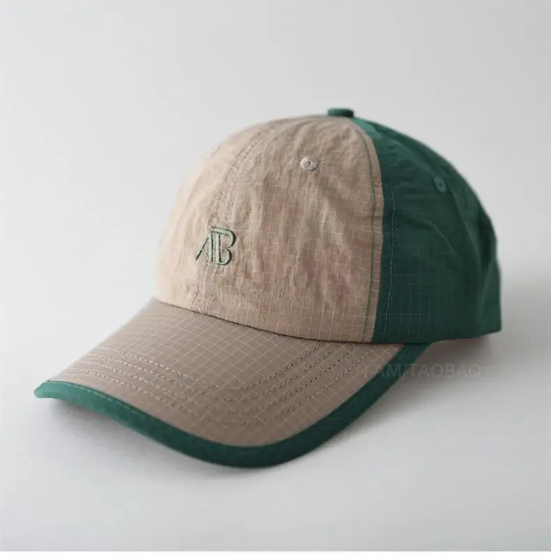 Men Green Baseball Cap with Logo, Quick-Drying, Summer Wear — feature 1