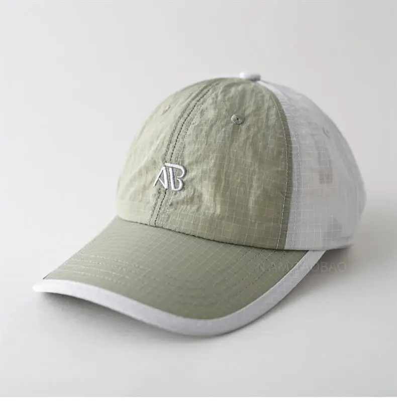 Men Green Baseball Cap with Logo, Quick-Drying, Summer Wear — feature 3