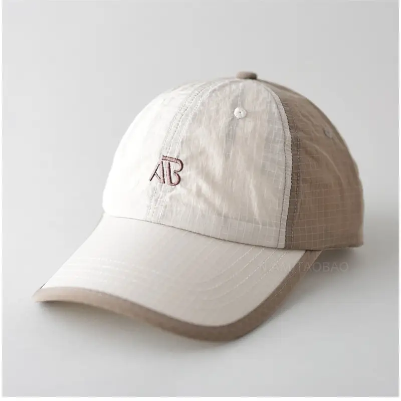 Men Green Baseball Cap with Logo, Quick-Drying, Summer Wear