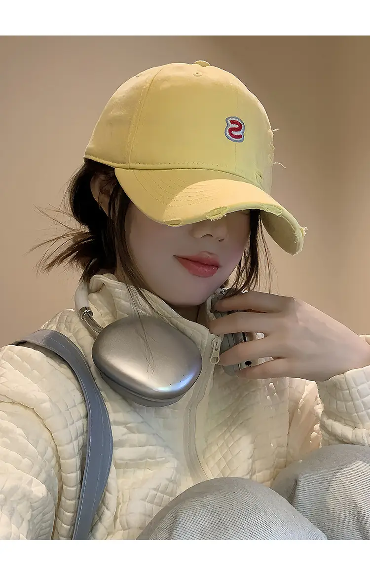 Women's White Letter Embroidered Baseball Cap — feature 11