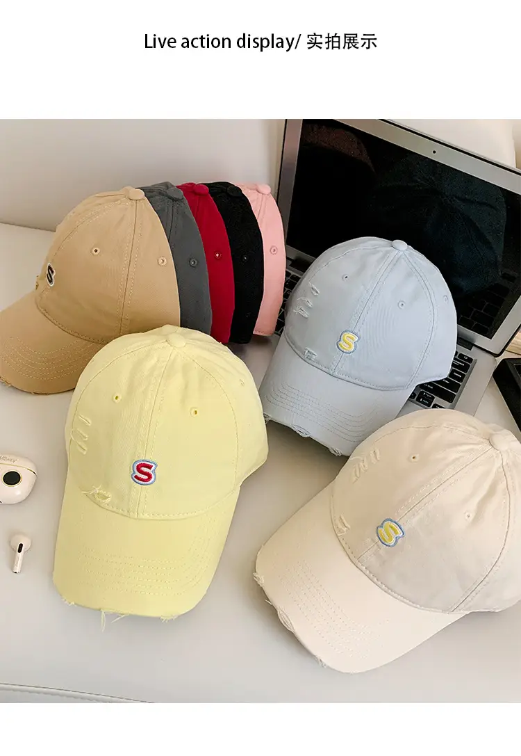 Women's White Letter Embroidered Baseball Cap — feature 13