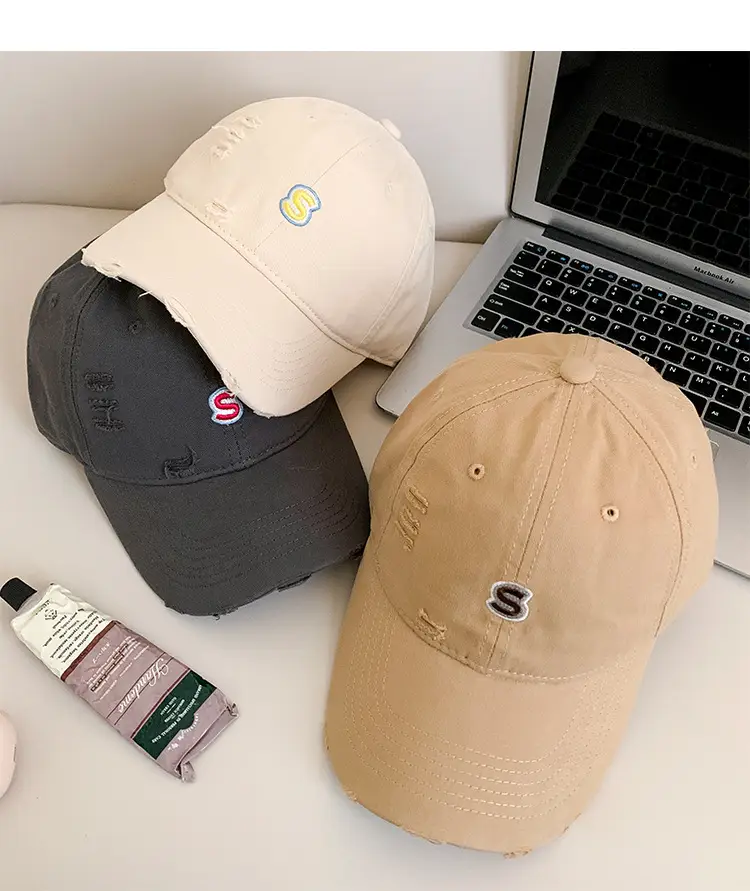 Women's White Letter Embroidered Baseball Cap — feature 15