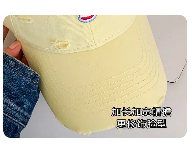 Women's White Letter Embroidered Baseball Cap — feature 4
