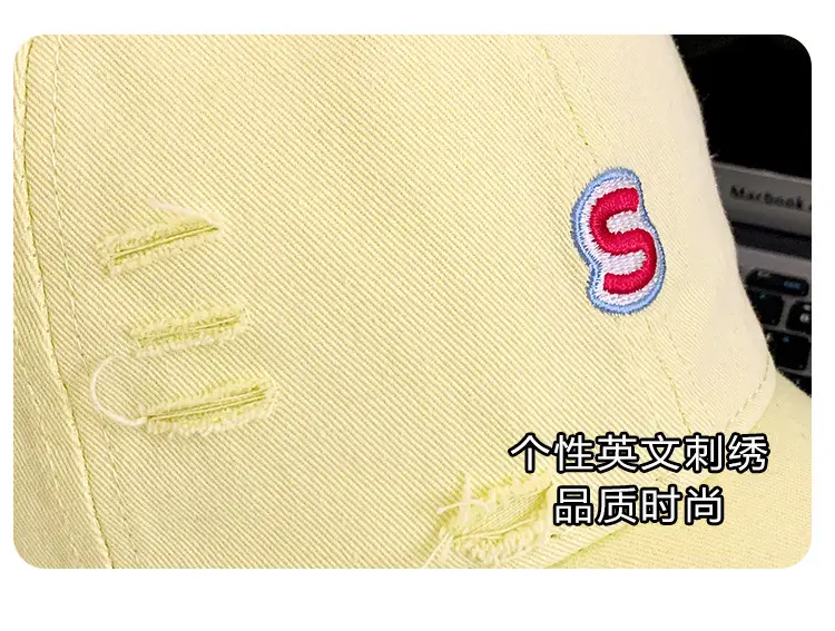 Women's White Letter Embroidered Baseball Cap — feature 6