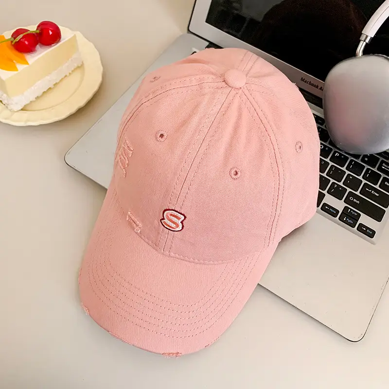 Women's White Letter Embroidered Baseball Cap - Image 2