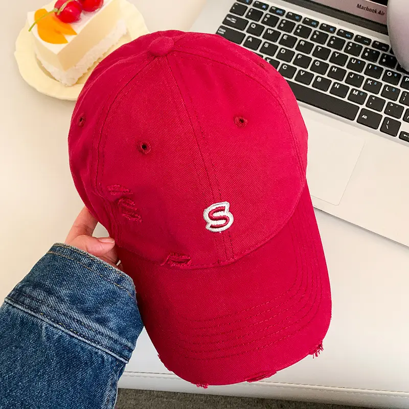 Women's White Letter Embroidered Baseball Cap - Image 8