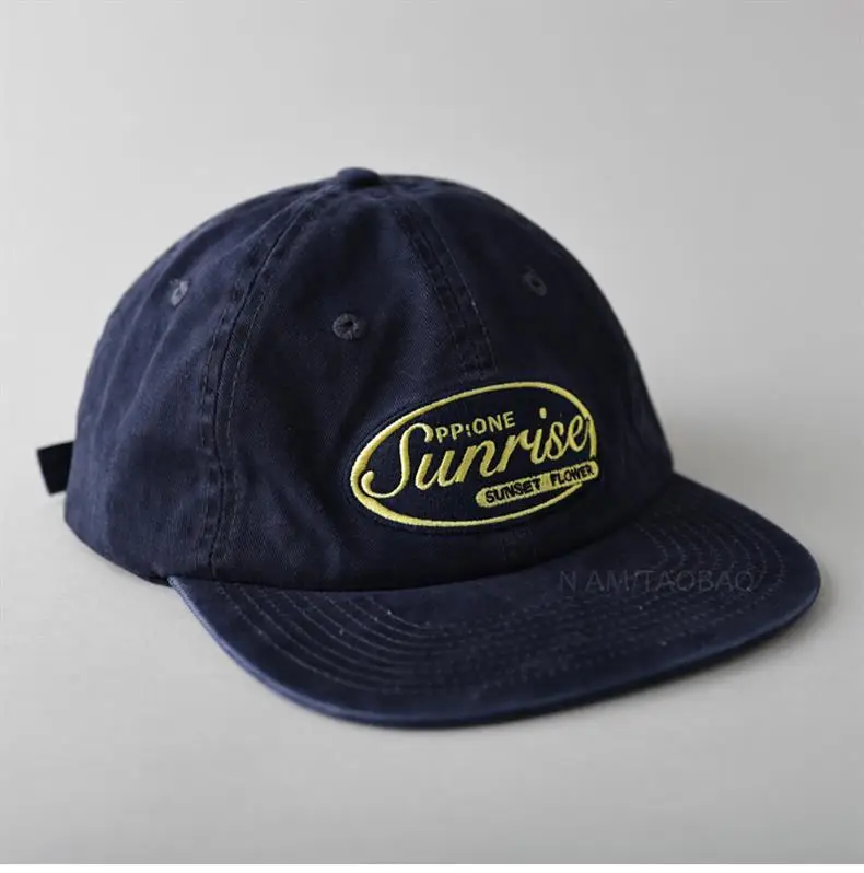 White Vintage Baseball Cap for Men Women Flat Bristle — feature 4