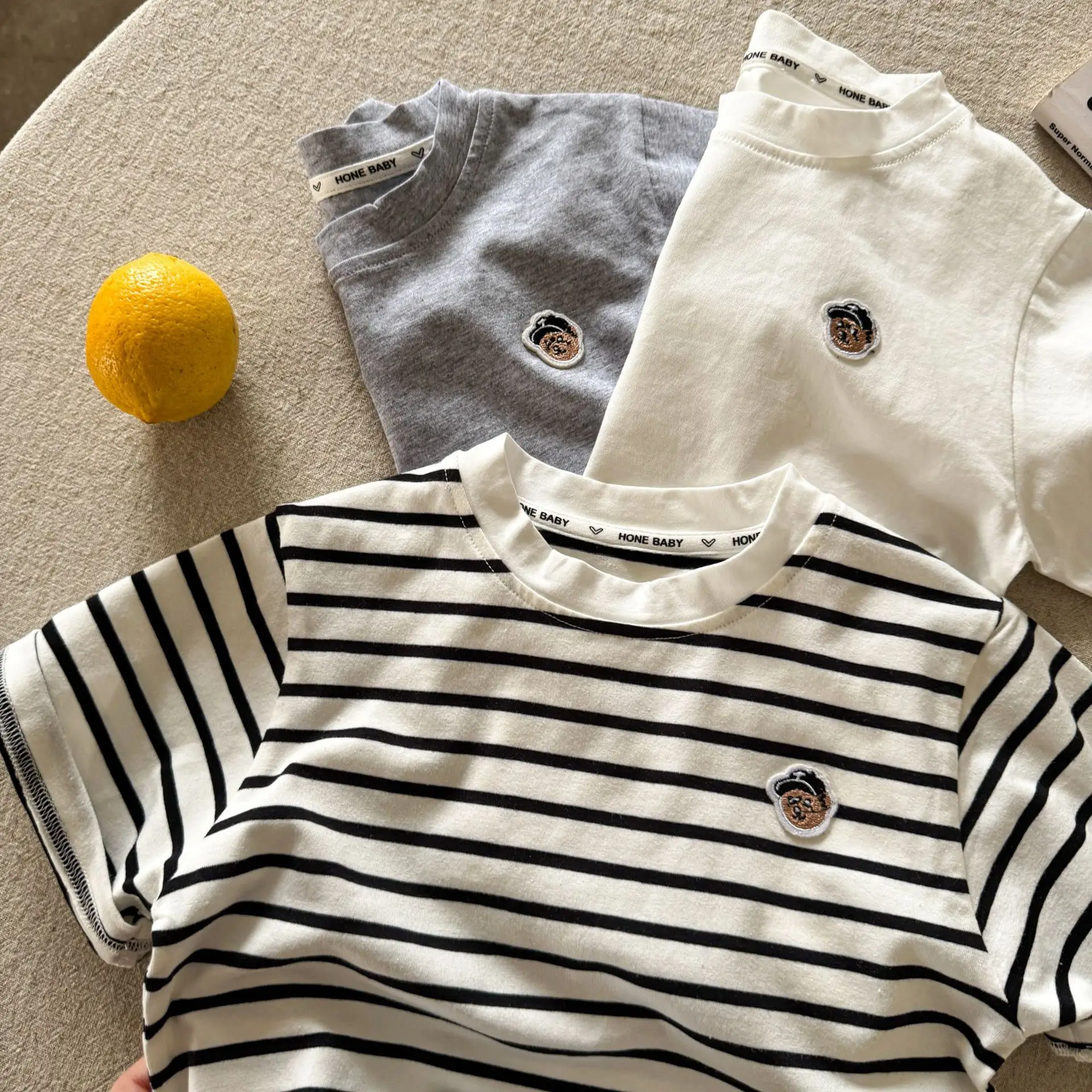 Children's T-Shirt 2025 Summer Casual Round Neck Embroidered — feature 2