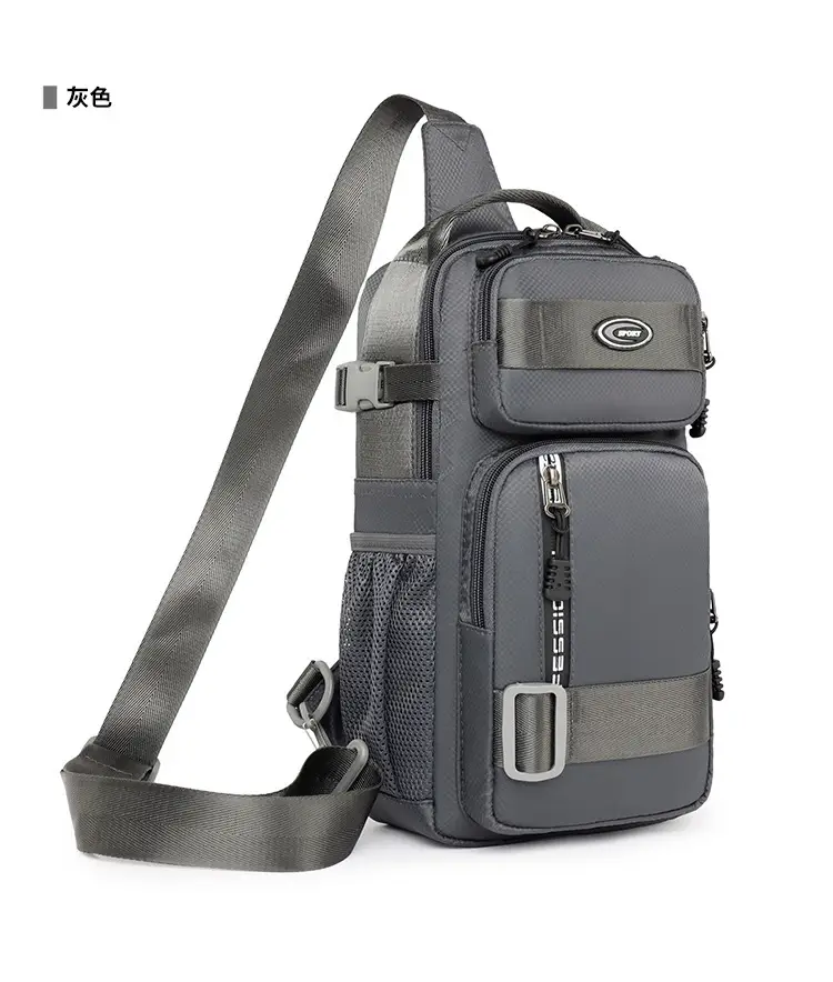 Men's Large Black Travel Chest Bag 24H Transit — feature 28