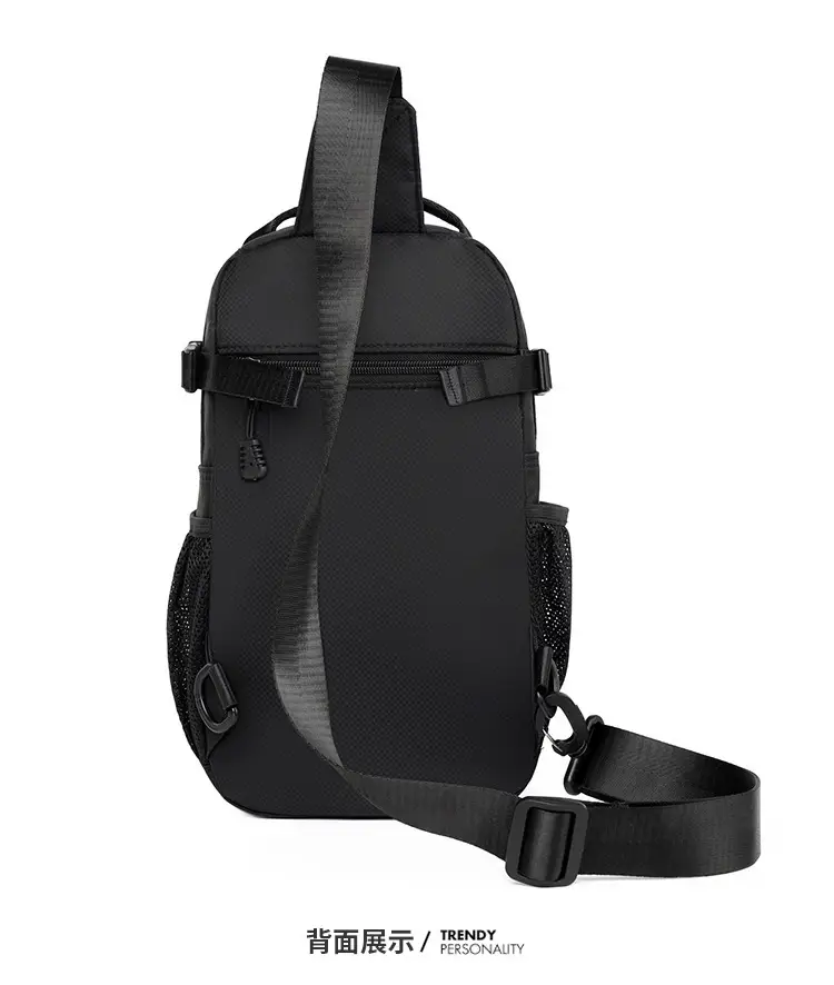 Men's Large Black Travel Chest Bag 24H Transit — feature 33
