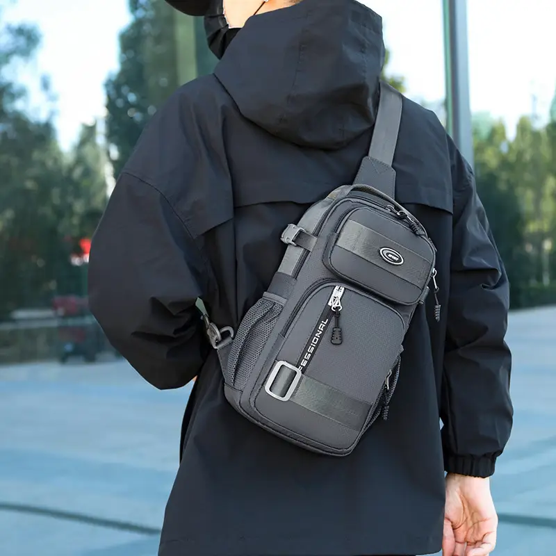 Men's Large Black Travel Chest Bag 24H Transit - Image 2