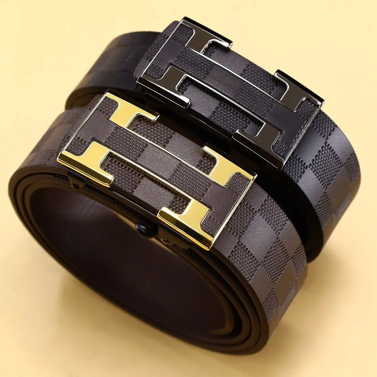High-End Men's Leather Belt with Automatic Buckle - Image 4