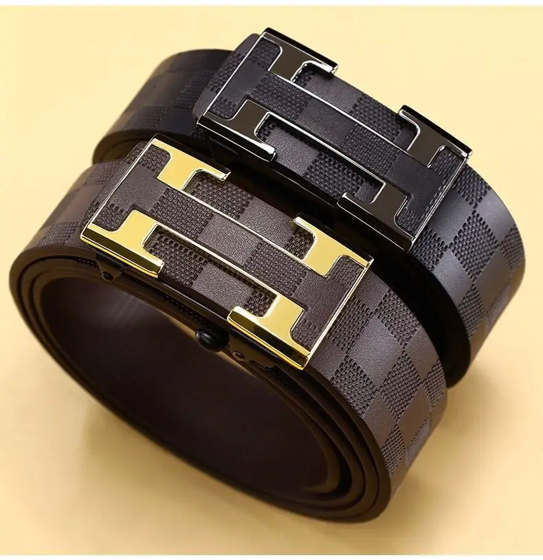 High-End Men's Leather Belt with Automatic Buckle — feature 6