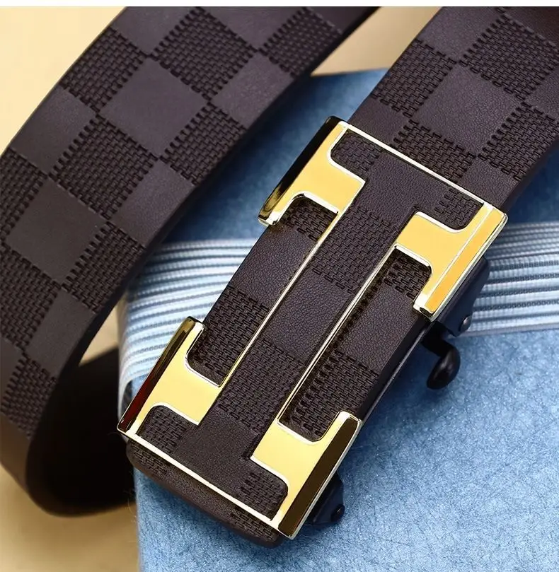 High-End Men's Leather Belt with Automatic Buckle — feature 7