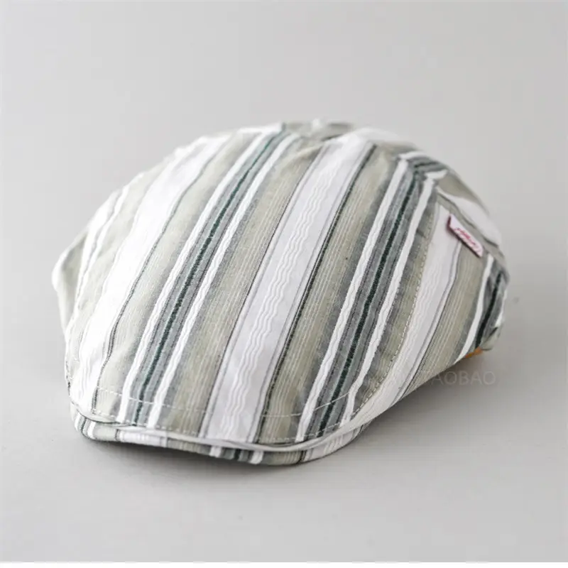Men Women Striped Painter's Cap All Match Casual - Image 7