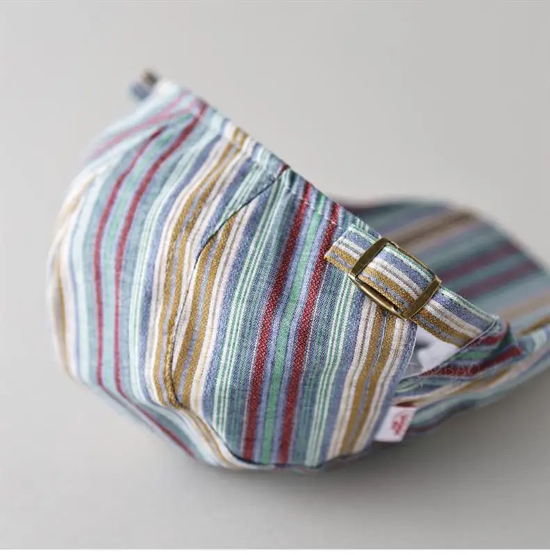 Men Women Striped Painter's Cap All Match Casual — feature 13
