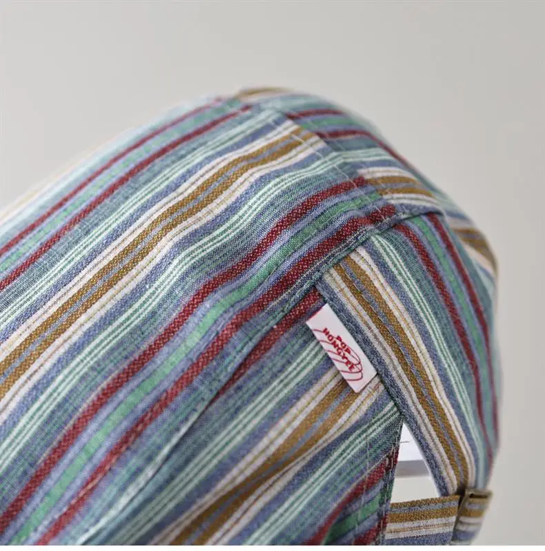 Men Women Striped Painter's Cap All Match Casual — feature 14