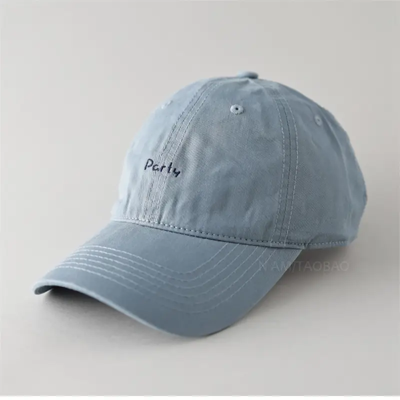Black Embroidered Baseball Cap for Men Women Casual Sunshade