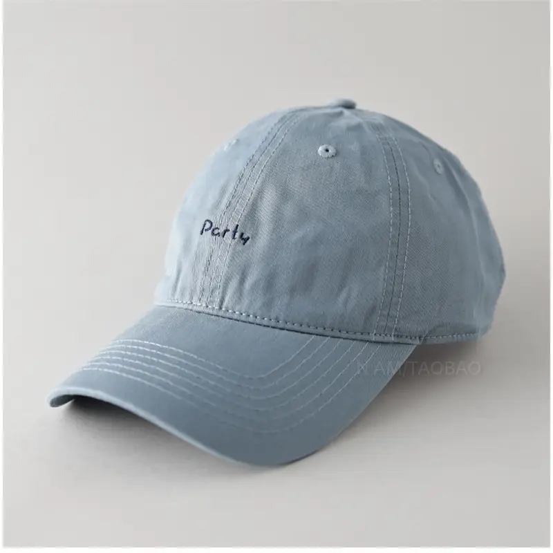 Black Embroidered Baseball Cap for Men Women Casual Sunshade