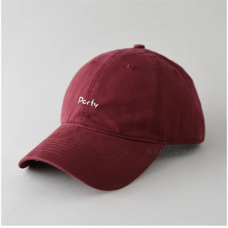 Black Embroidered Baseball Cap for Men Women Casual Sunshade