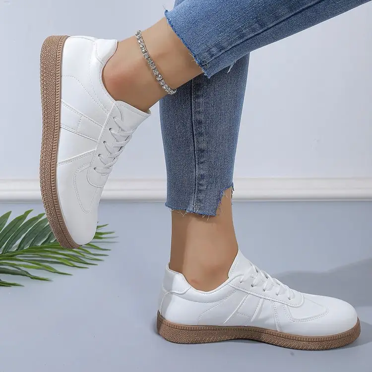 Cross-Border New Style Lace-Up White Sneakers, Soft-Soled Running Shoes, Versatile Non-Slip Casual High-Heeled Shoes, Soft Leather Forrest Gump Shoes — feature 6
