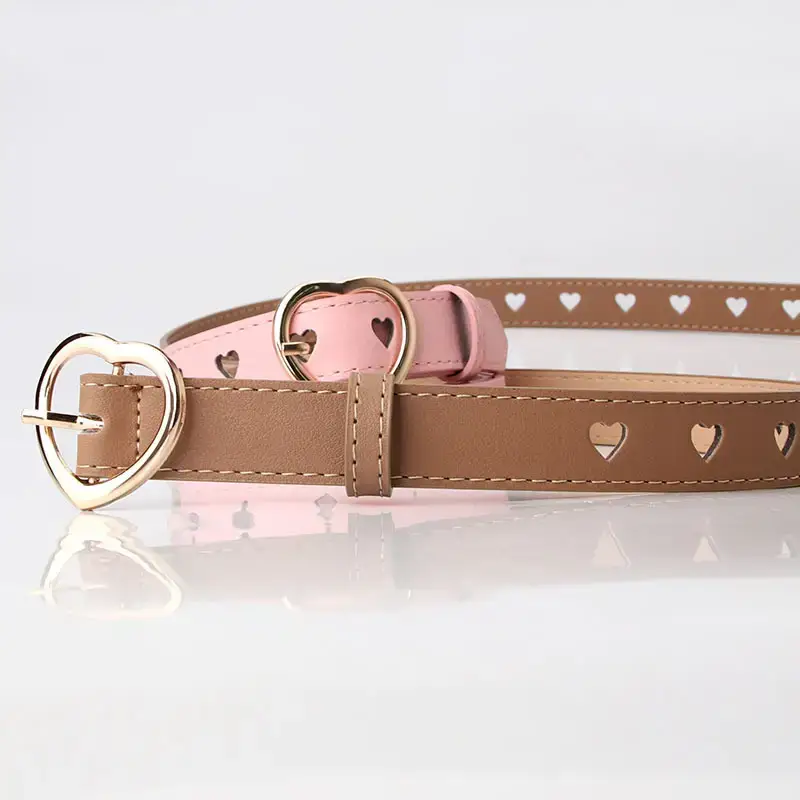 White Heart Hollow Belt for Women All Match