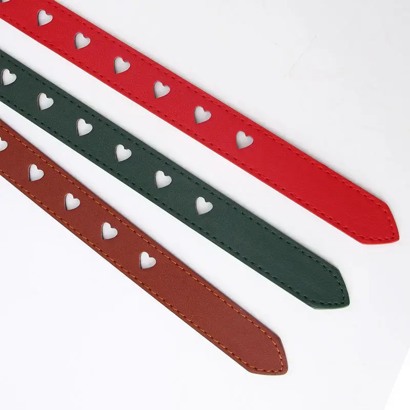 White Heart Hollow Belt for Women All Match