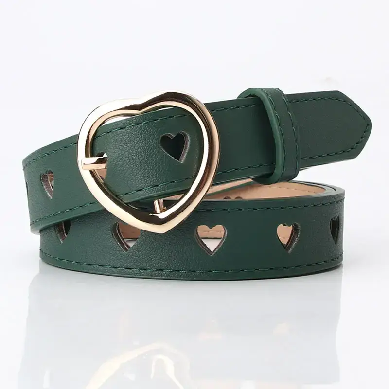 White Heart Hollow Belt for Women All Match