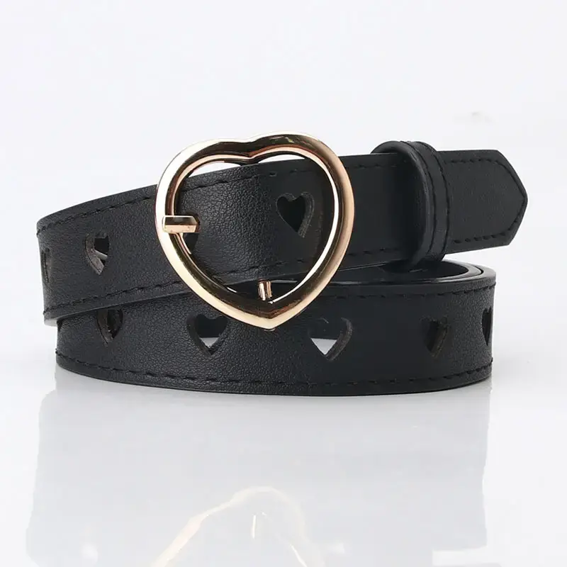 White Heart Hollow Belt for Women All Match