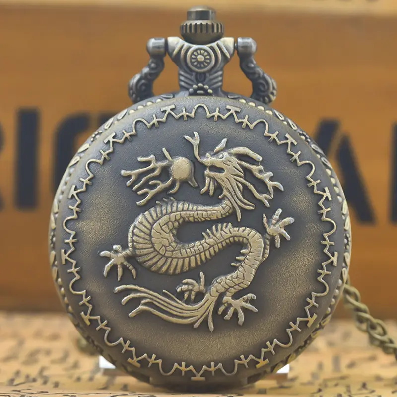 Vintage Dragon Snake Hook Quartz Pocket Watch for Men Women - Image 4