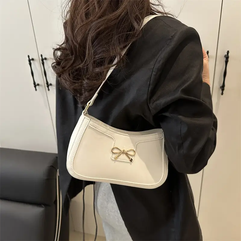 Women's Tan Bow Shoulder Bag 2025 New Style - Image 9