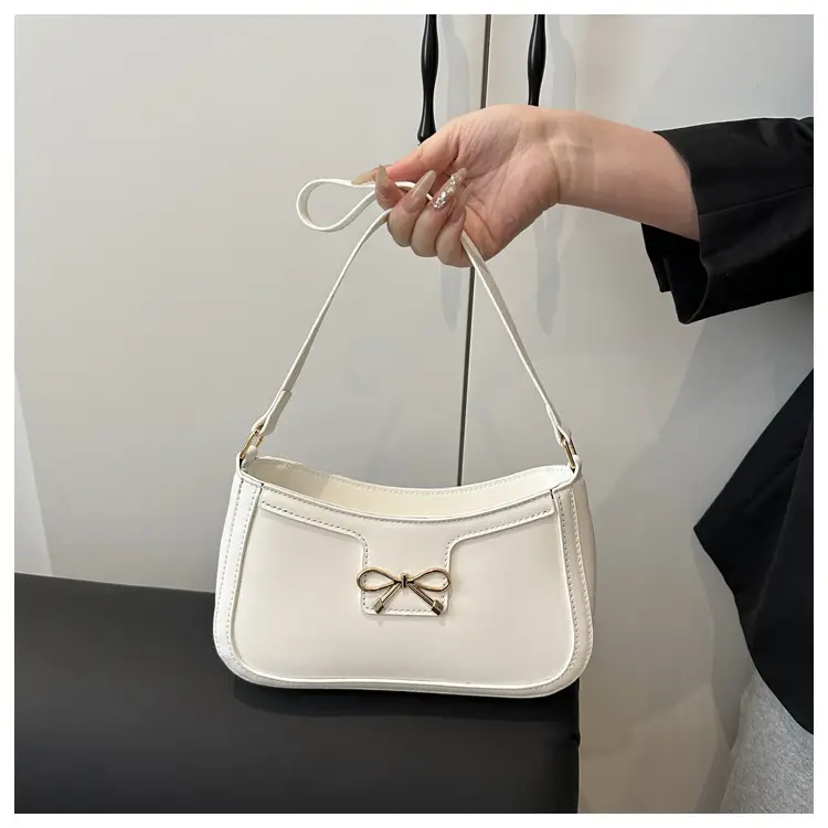 Women's Tan Bow Shoulder Bag 2025 New Style — feature 12