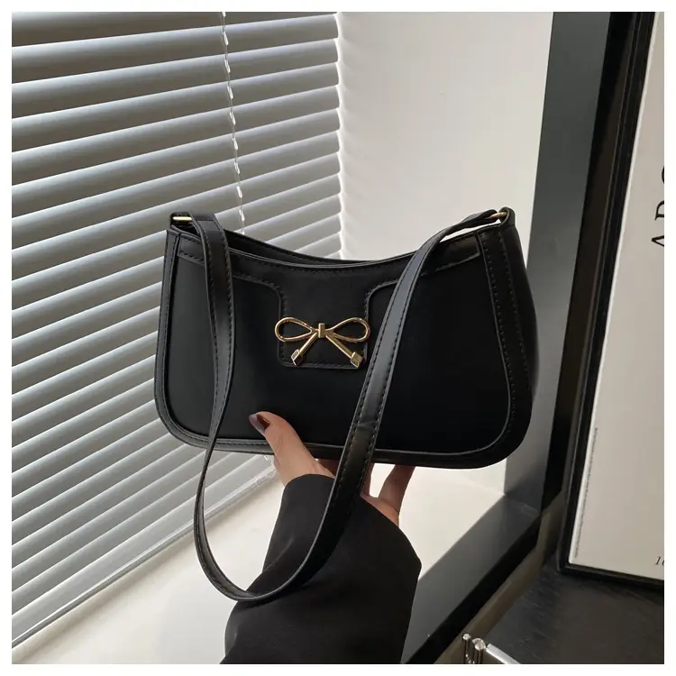 Women's Tan Bow Shoulder Bag 2025 New Style — feature 29