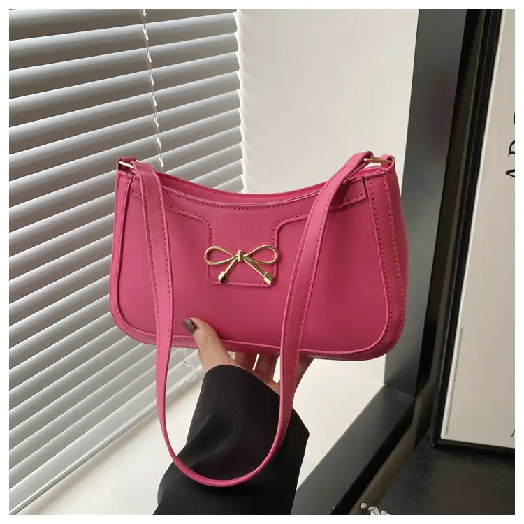 Women's Tan Bow Shoulder Bag 2025 New Style — feature 30