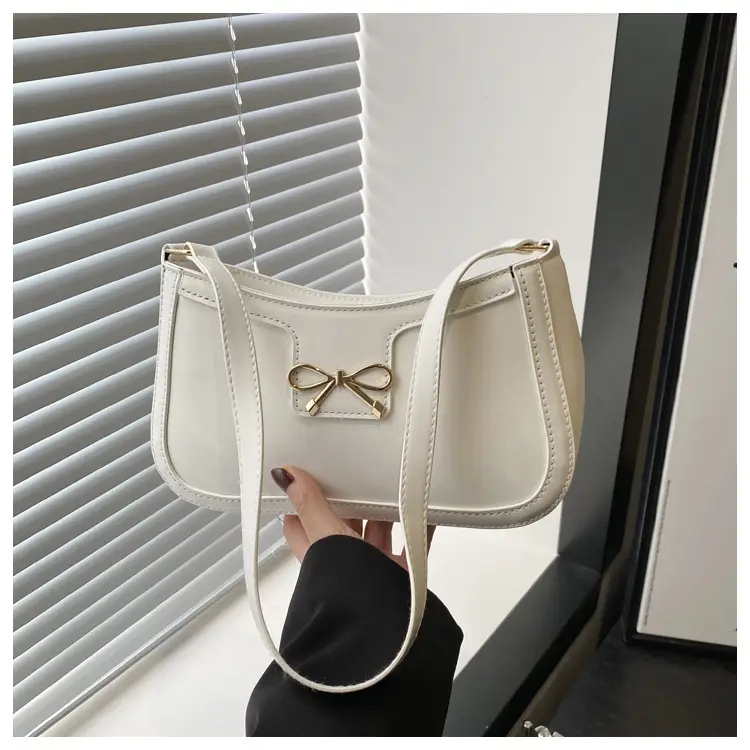Women's Tan Bow Shoulder Bag 2025 New Style — feature 32