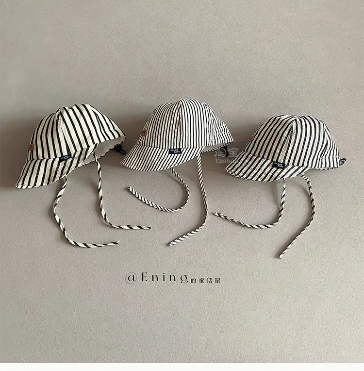 2025 New South Korea Baby Sun Visor Cap Striped Thin — feature 1