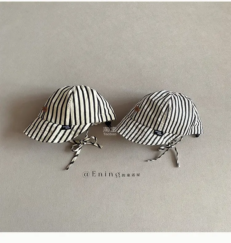 2025 New South Korea Baby Sun Visor Cap Striped Thin — feature 10