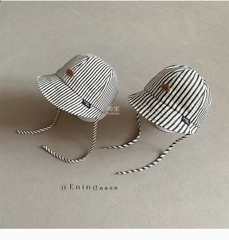2025 New South Korea Baby Sun Visor Cap Striped Thin — feature 12