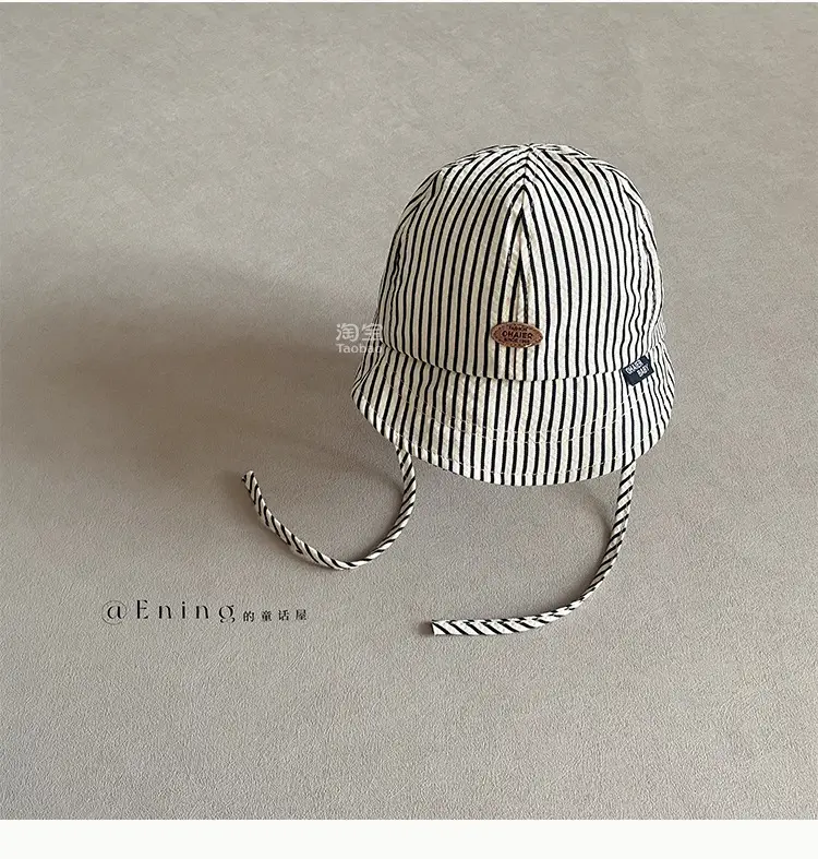 2025 New South Korea Baby Sun Visor Cap Striped Thin — feature 15