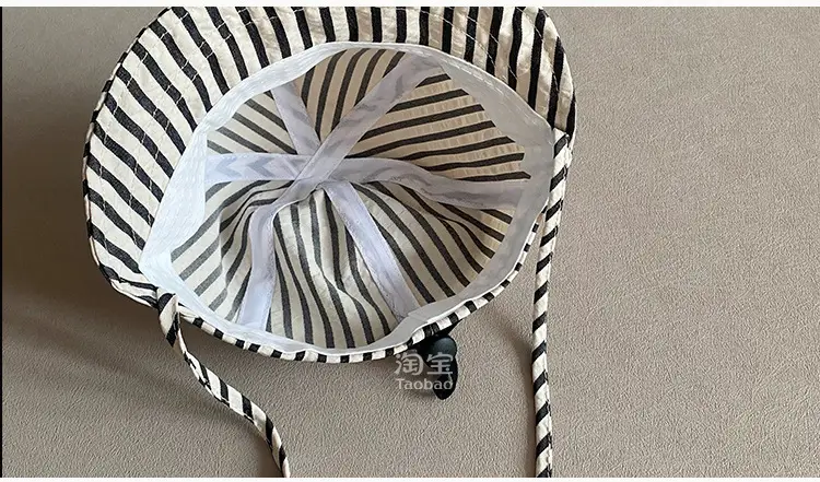 2025 New South Korea Baby Sun Visor Cap Striped Thin — feature 4